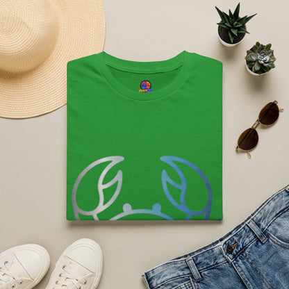 Crab Graphic T-Shirt — Coastal Blue Minimalist Beach Tee
