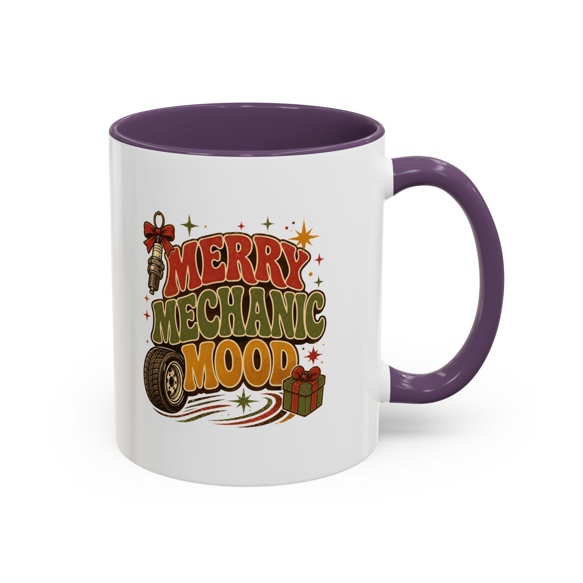 Modern Day Christmas Merry Mechanic Mood Coffee Mug — Holiday Auto Mechanic Gift