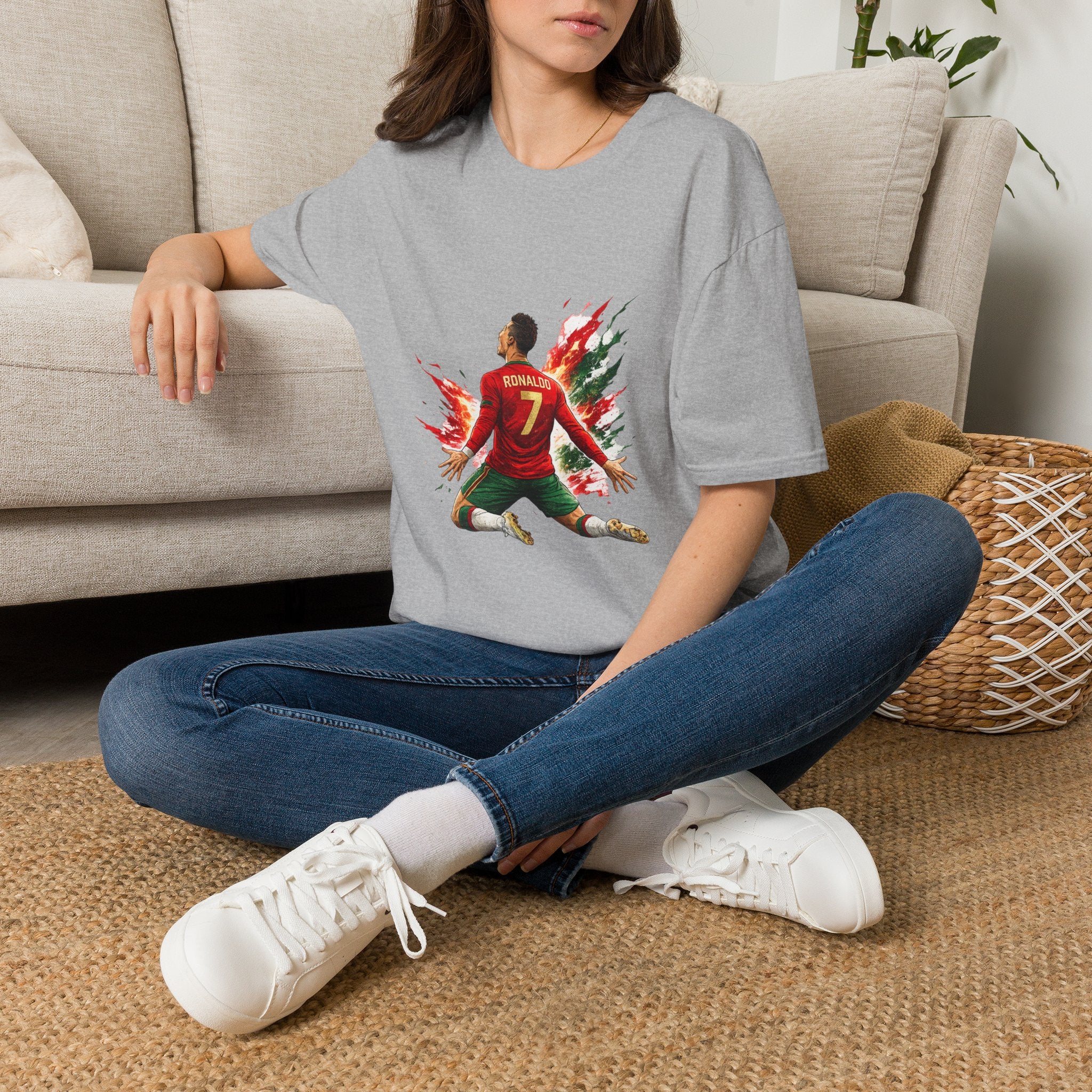 Portugal Soccer Player #7 Graphic T‑Shirt — Dynamic Portugal Fan Tee