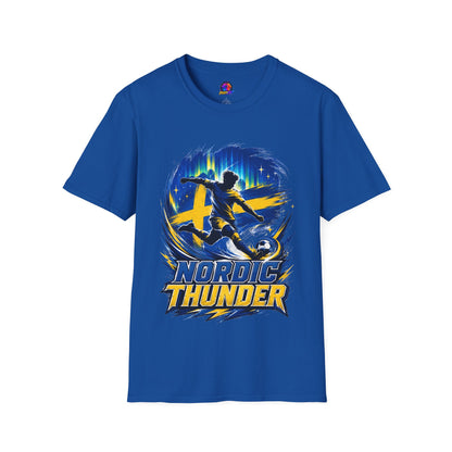 Sweden Nordic Thunder Soccer T-Shirt — Sweden Football Fan Tee