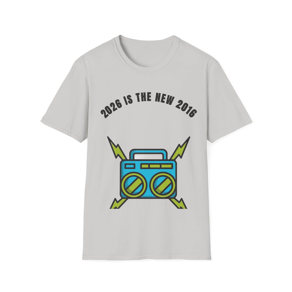 2026 Is The New 2016 T-Shirt — Retro Boombox Graphic Tee - Trending Now - September 2026