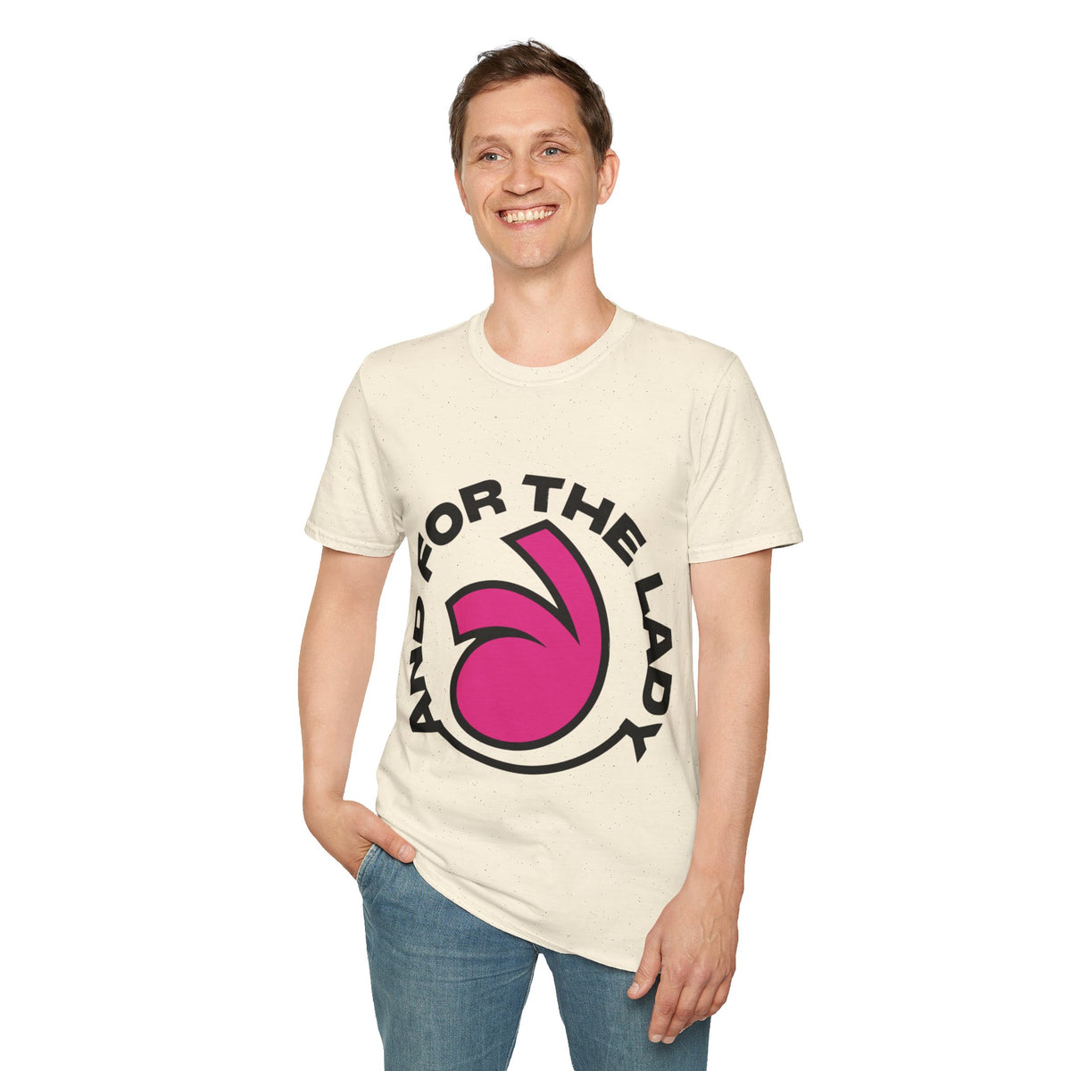 T-Shirt — "And For The Lady" Pink Logo Tee- Trending Now - September 2026