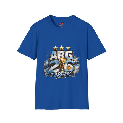 Argentina 26 Forever T‑Shirt — ARG Soccer World Cup 3‑Star Fan Tee