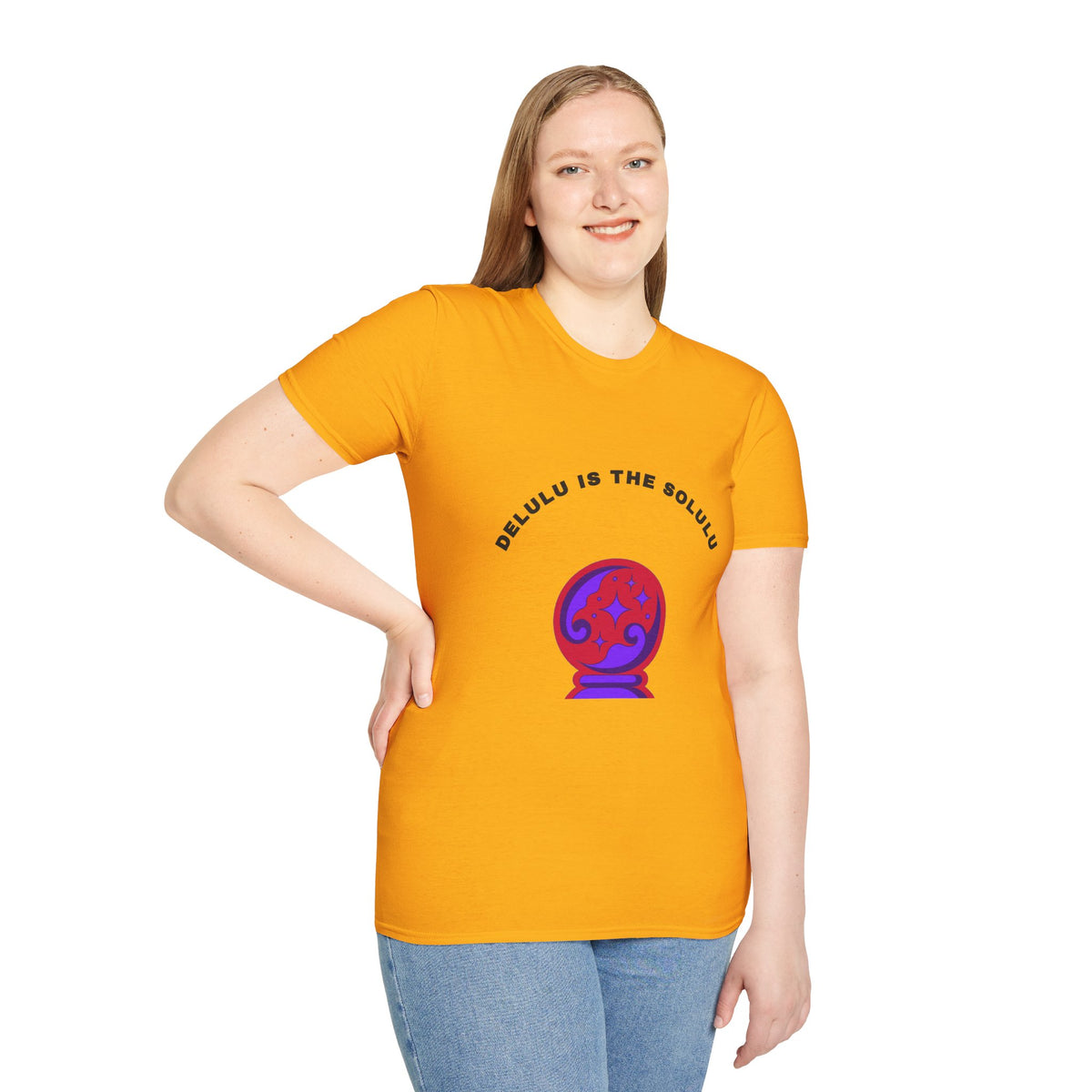 T-Shirt — Delulu Is The Solulu Crystal Ball Graphic Tee - Trending Now - September 2026