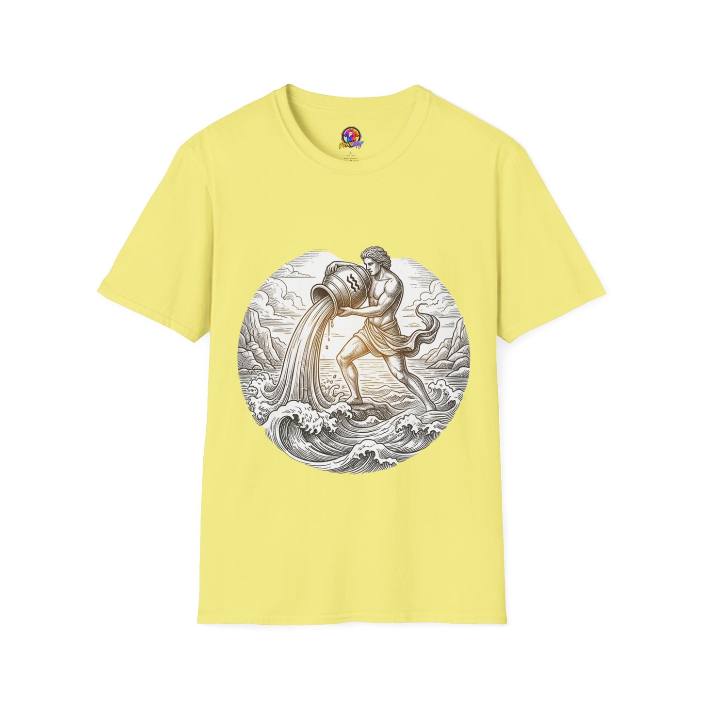 Aquarius Zodiac T-Shirt — Vintage Water Bearer Astrology Tee