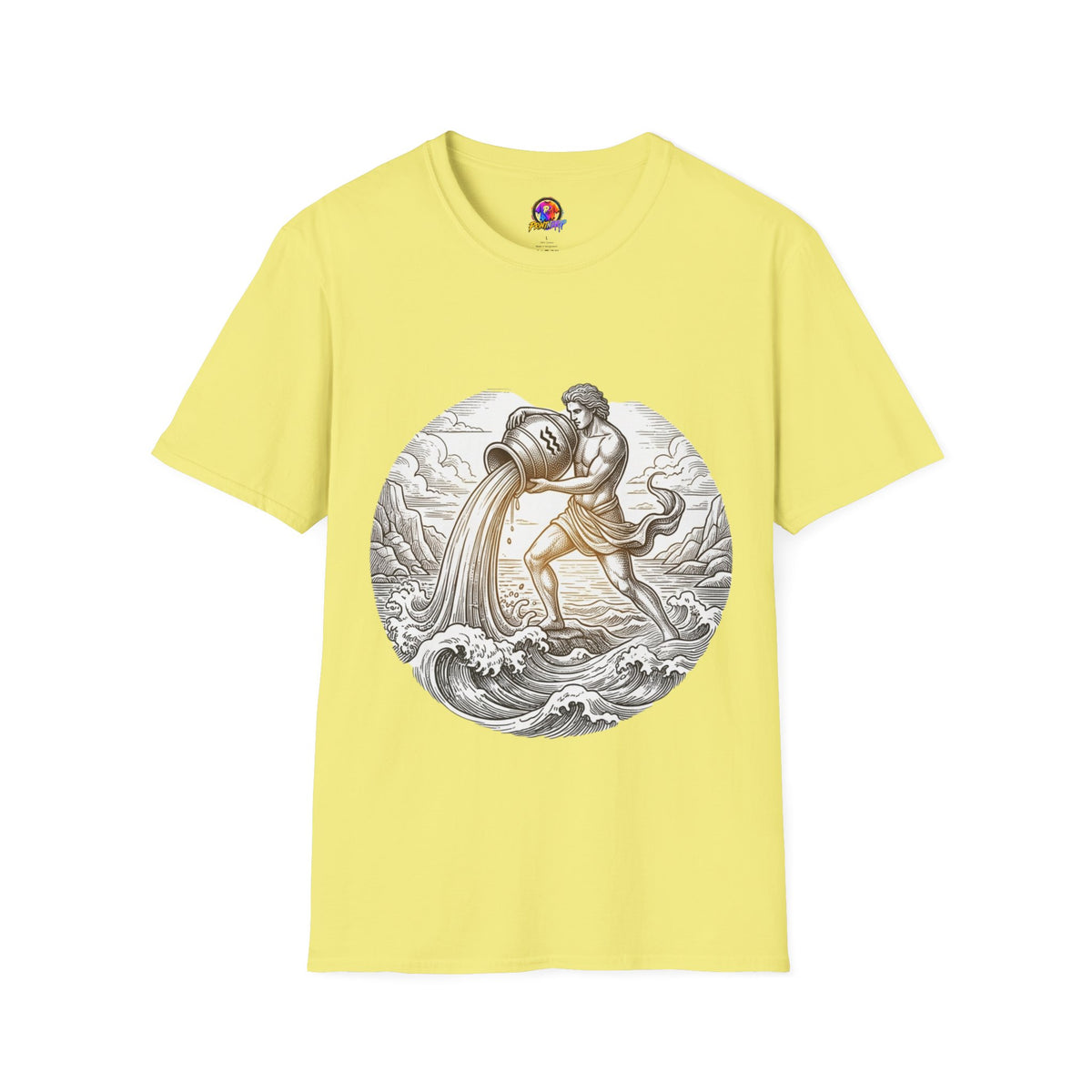 Aquarius Zodiac T-Shirt — Vintage Water Bearer Astrology Tee