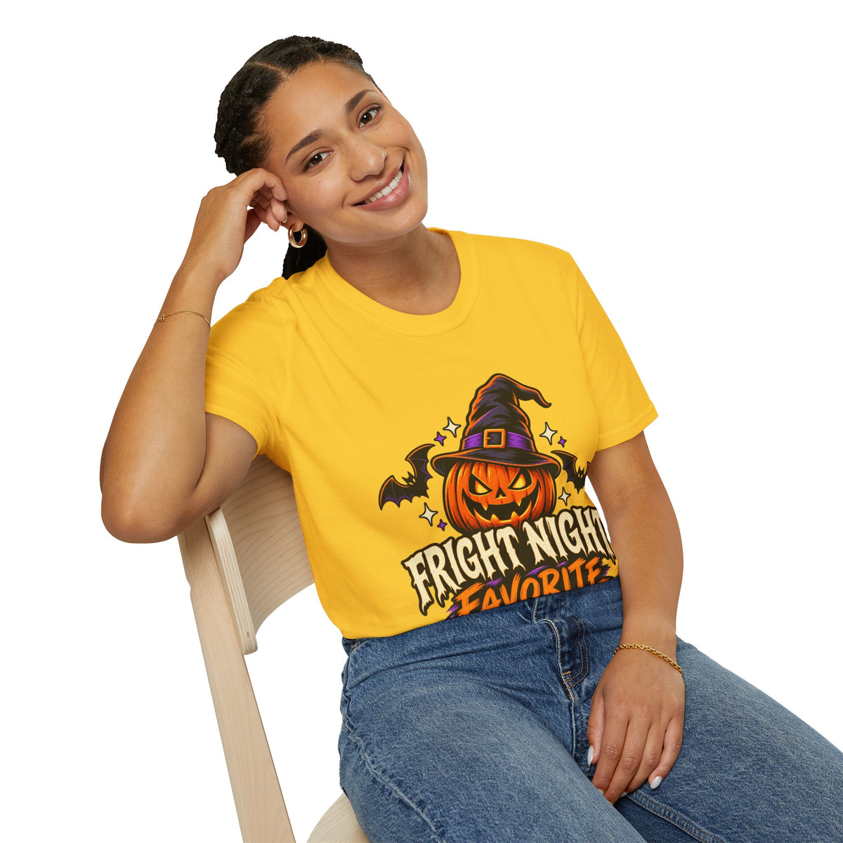 Halloween Pumpkin Tee — "Fright Night Favorite" Graphic T-Shirt