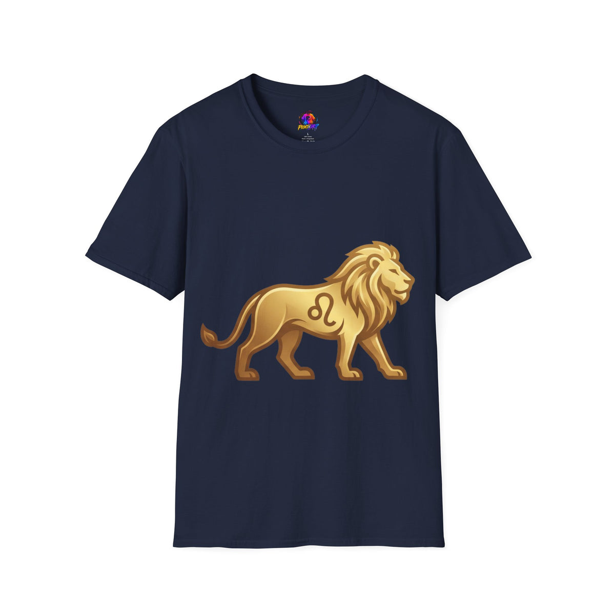 Leo Zodiac Lion T-Shirt — Gold Astrology Tee for Leo Birthdays & Zodiac Fans