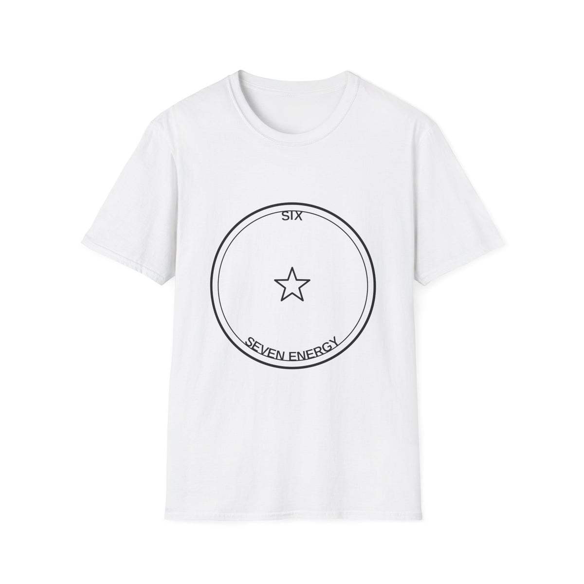 T-Shirt — Minimal 'Six Seven Energy' Star Circle Graphic - Trending Now - August 2026