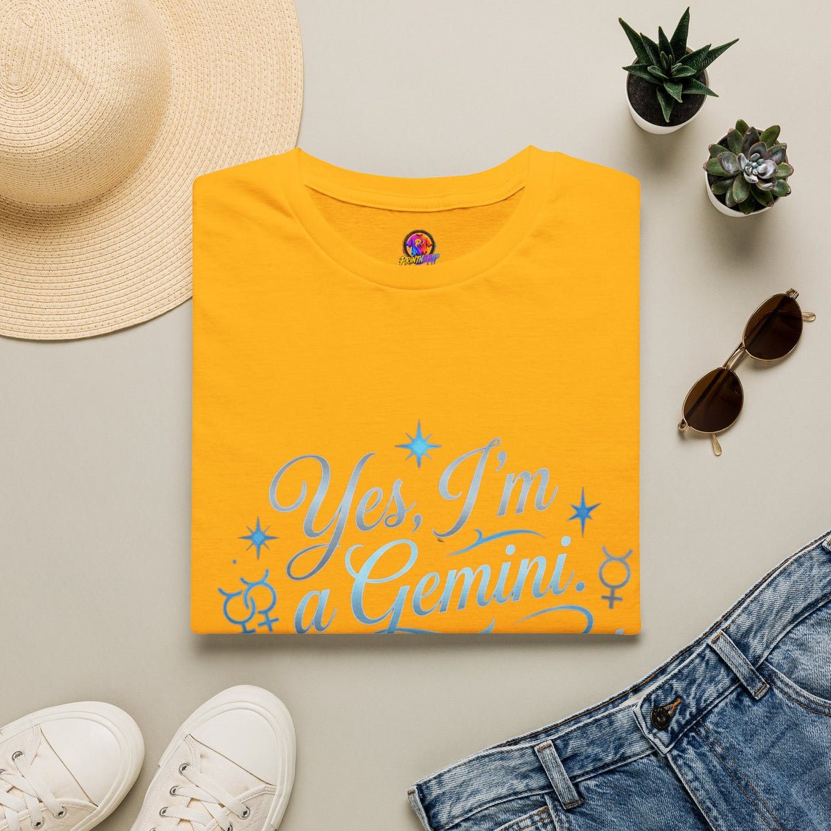 Yes, I'm a Gemini T-Shirt — Funny Zodiac Astrology Tee (“No, I will not pick a side”)