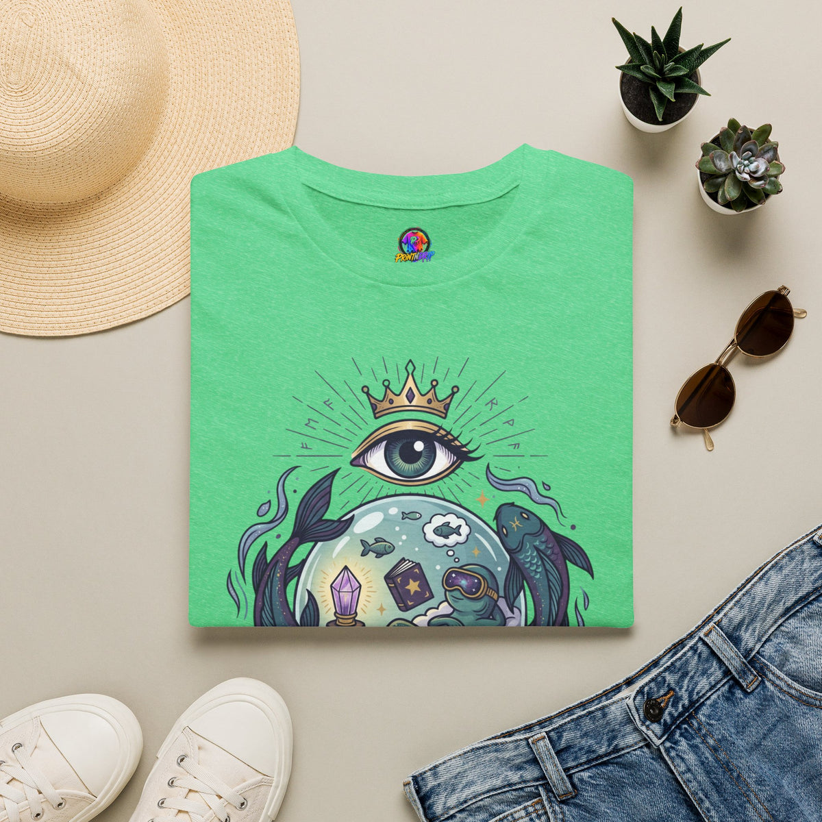 Pisces Dreamworld T-Shirt — "Living in My Own Dreamworld" Mystic Zodiac Tee