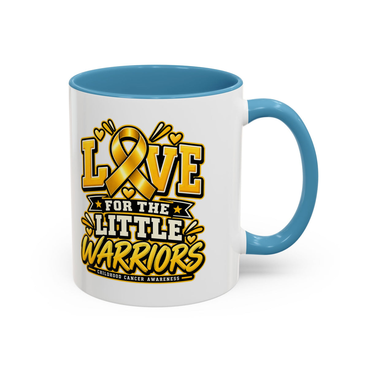 Coffee Mug — "Love for the Little Warriors" Childhood Cancer Awareness Accent Mug