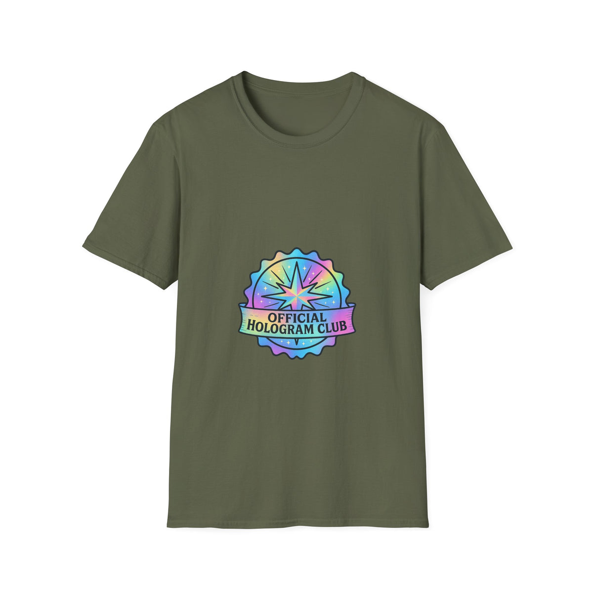 Official Hologram Club Rainbow Holographic T-Shirt - Trending Now - October 2026