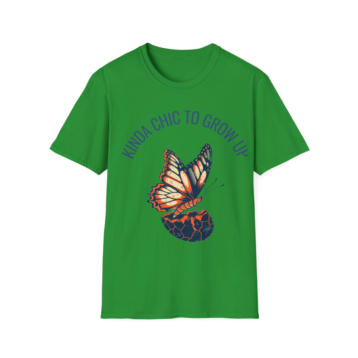 "Kinda Chic To Grow Up" Monarch Butterfly Graphic Tee - Aesthetic Inspirational White T-Shirt - Trending Now - September 2026