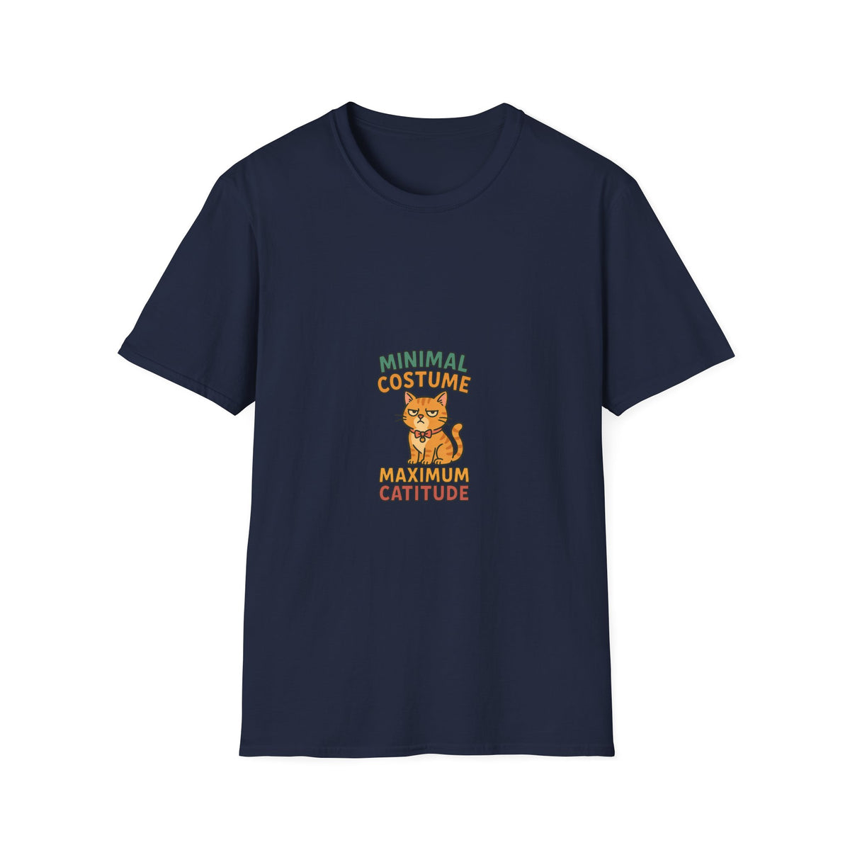 Minimal Costume Maximum Cattitude T-Shirt — Cute Halloween Cat Tee - Trending Now - October 2026
