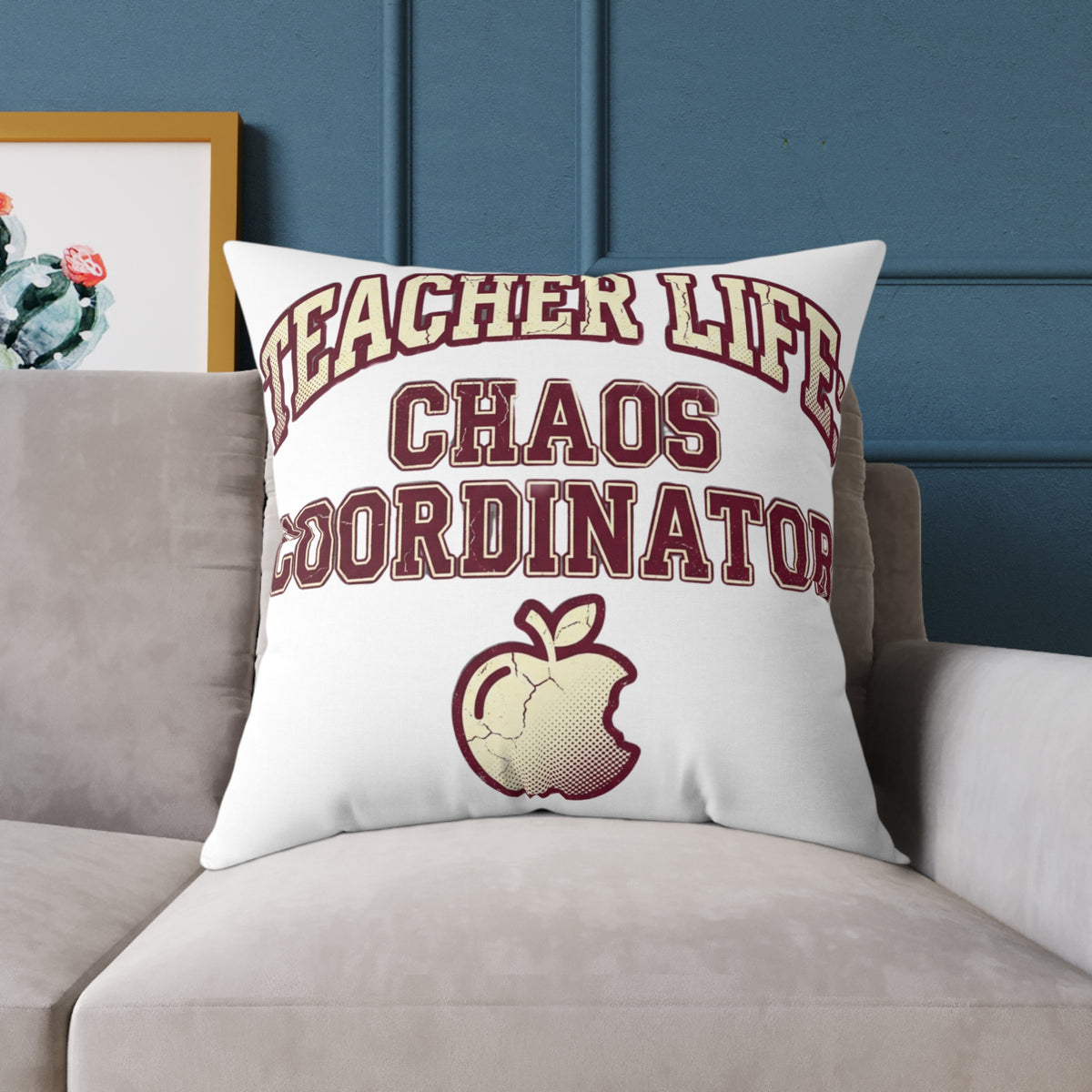 Funny Teacher Life Chaos Coordinator Square Pillow