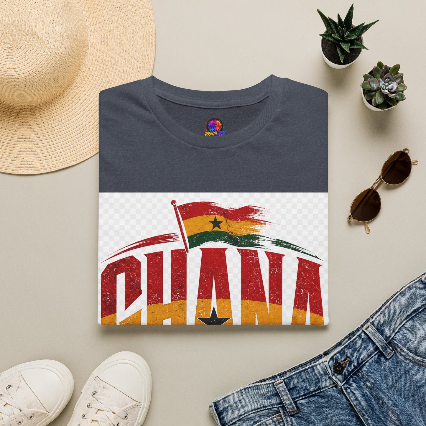 Ghana Flag Soccer T-Shirt — Retro Ghana Pride Football Tee