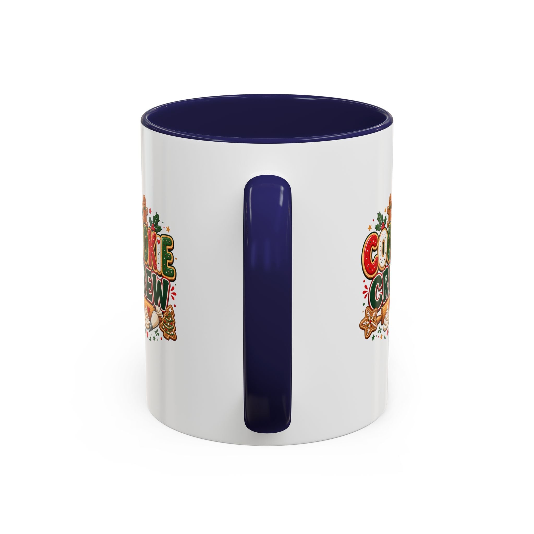 Cookie Crew Accent Coffee Mug — Holiday Gingerbread Christmas Coffee Cup