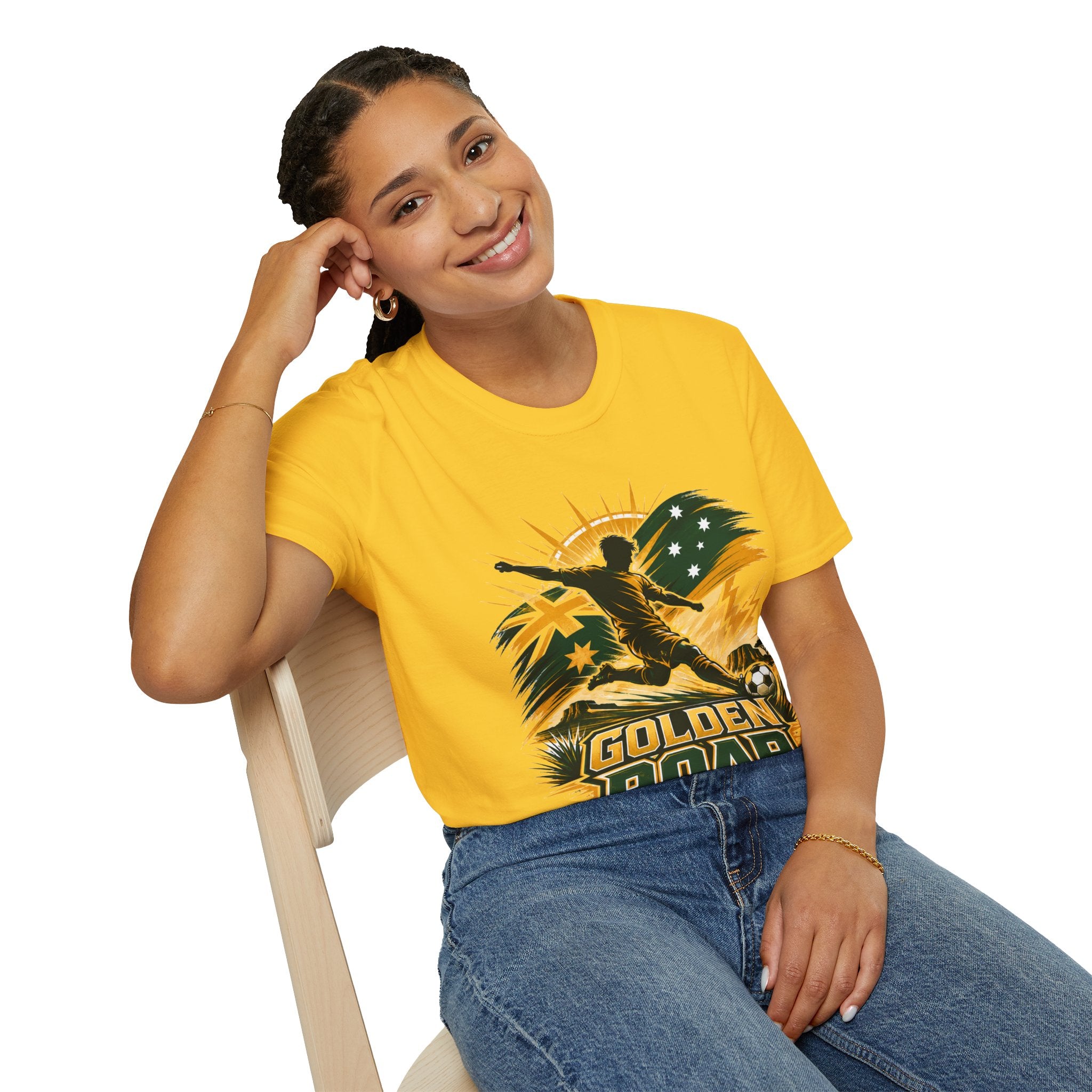 Australia Golden Roar Soccer T-Shirt — Australian Football Fan Tee
