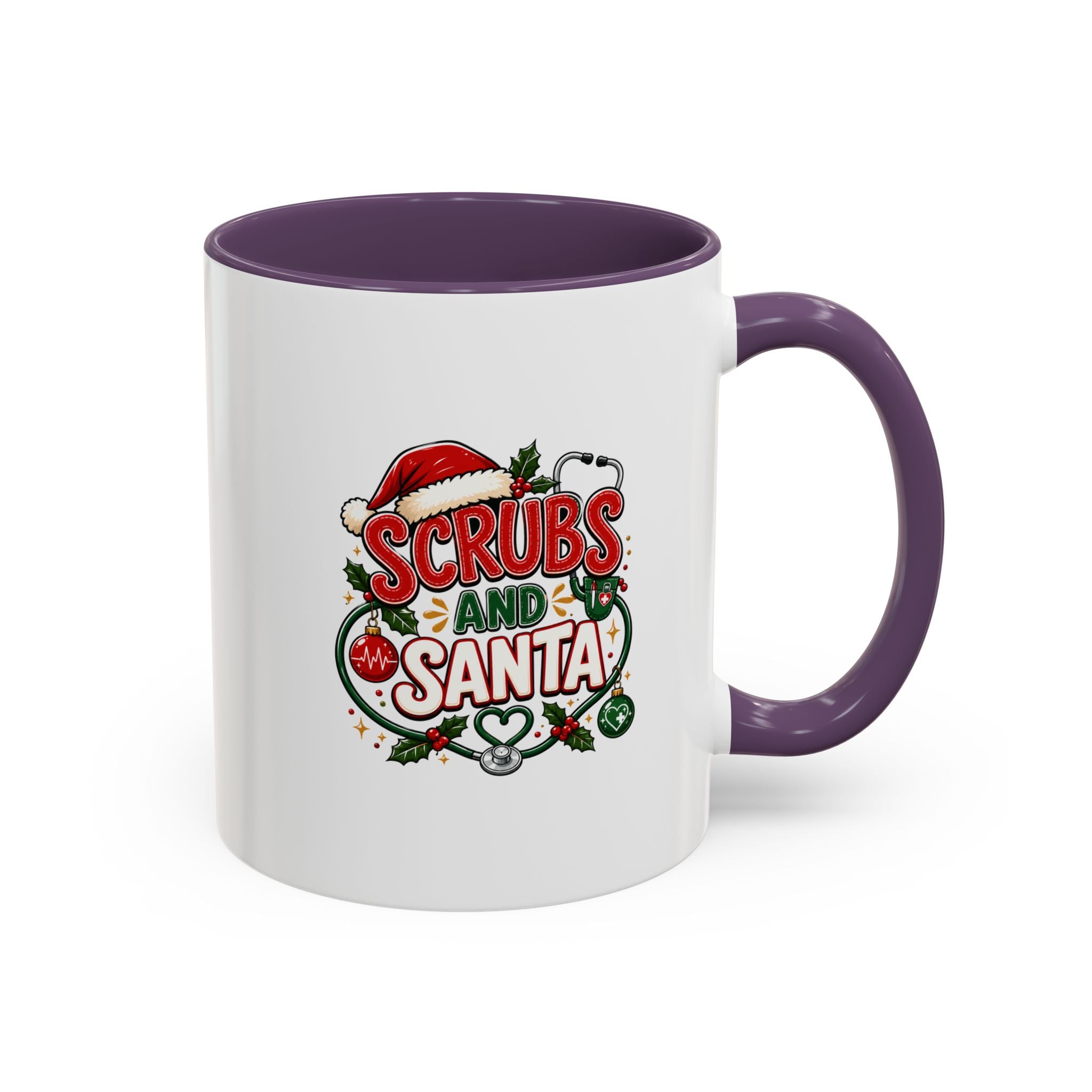 Coffee Mug — "Scrubs and Santa" Christmas Nurse Mug