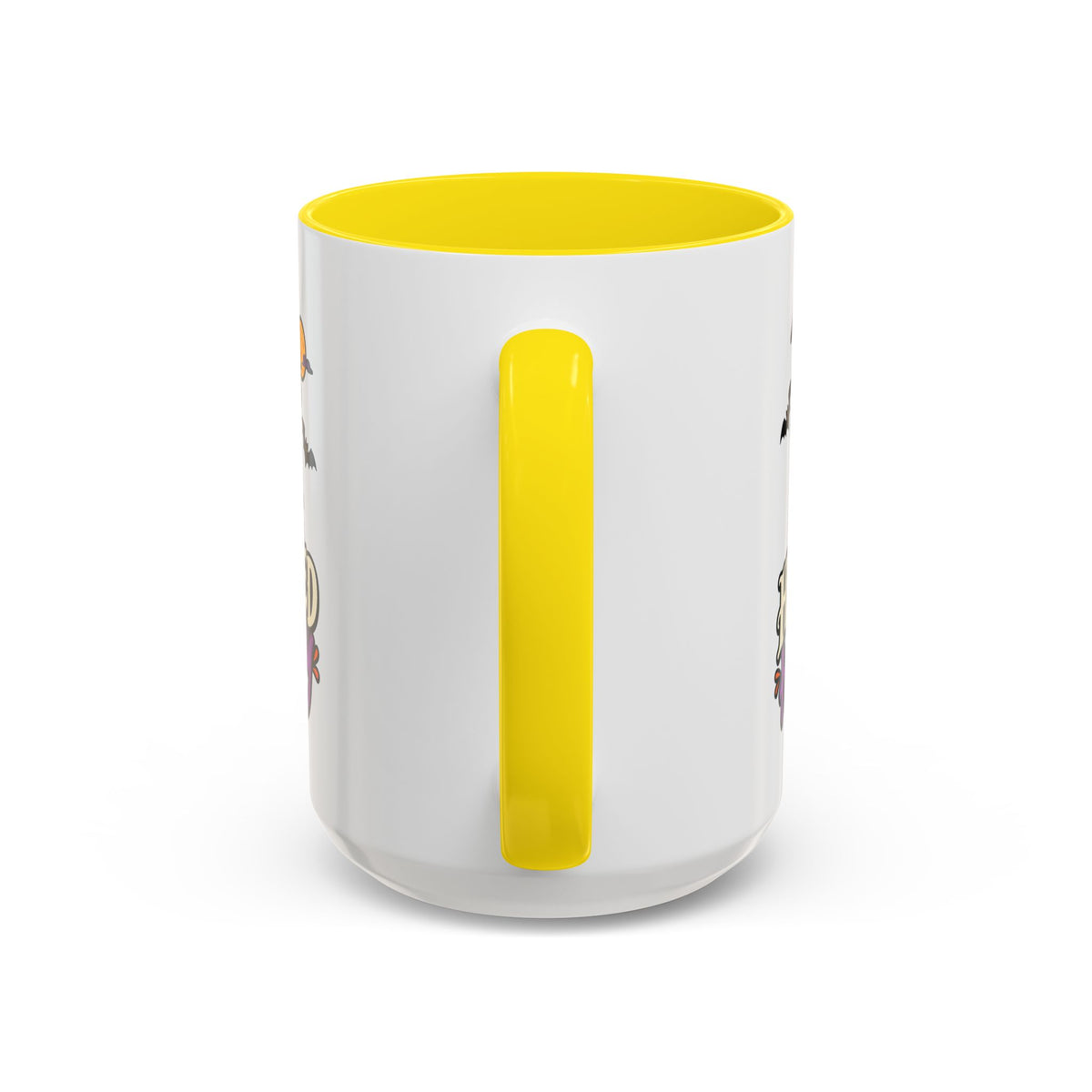 Haunted But Happy Coffee Mug — Halloween Ghost Pumpkin Accent Mug (11/15oz)