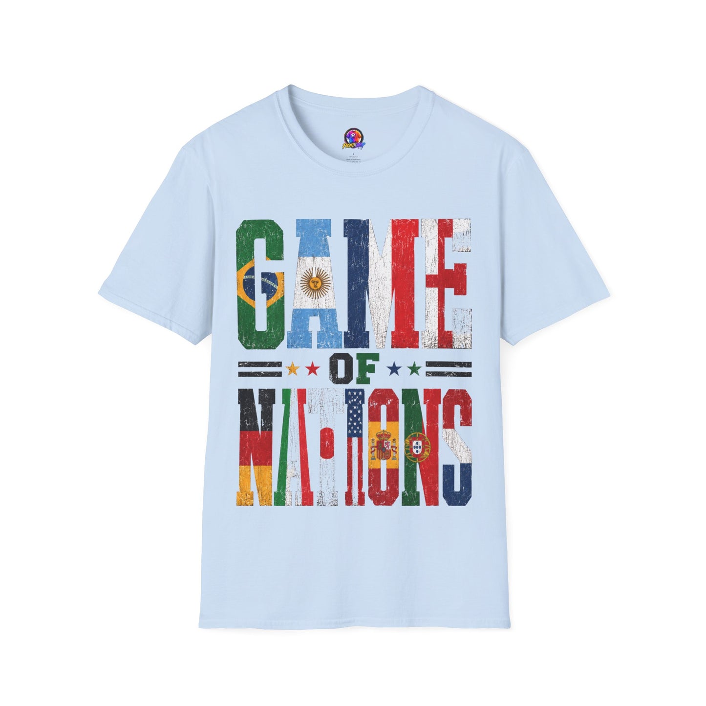 FIFA World Cup 2026 T-Shirt — 'Game of Nations' Vintage Flag Soccer Graphic Tee