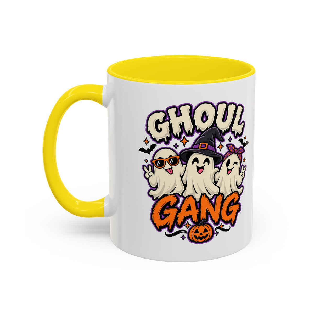 Ghoul Gang Coffee Mug — Cute Halloween Ghosts Accent Mug (11/15oz)