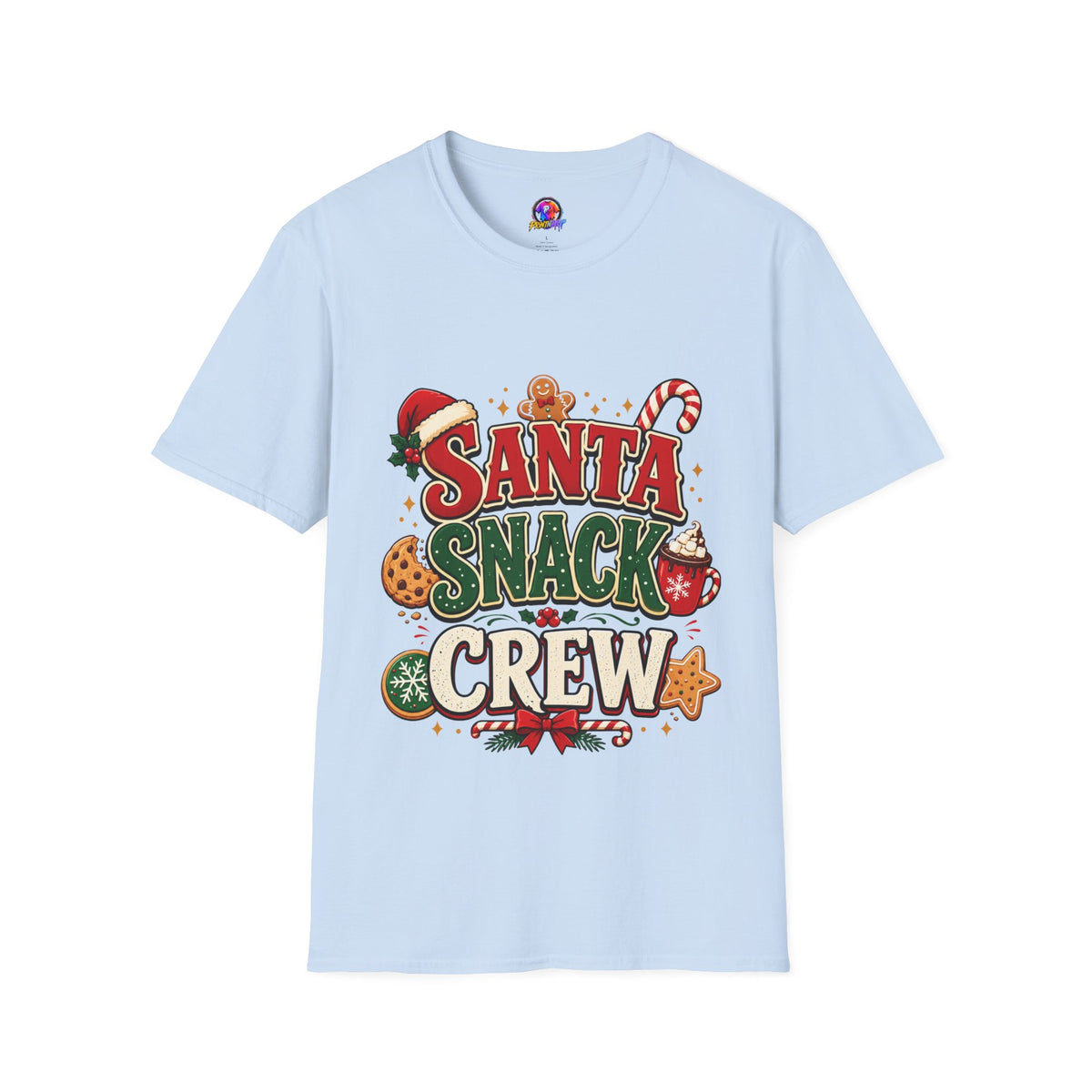 Santa Snack Crew T-Shirt — Christmas Cookie Holiday Tee