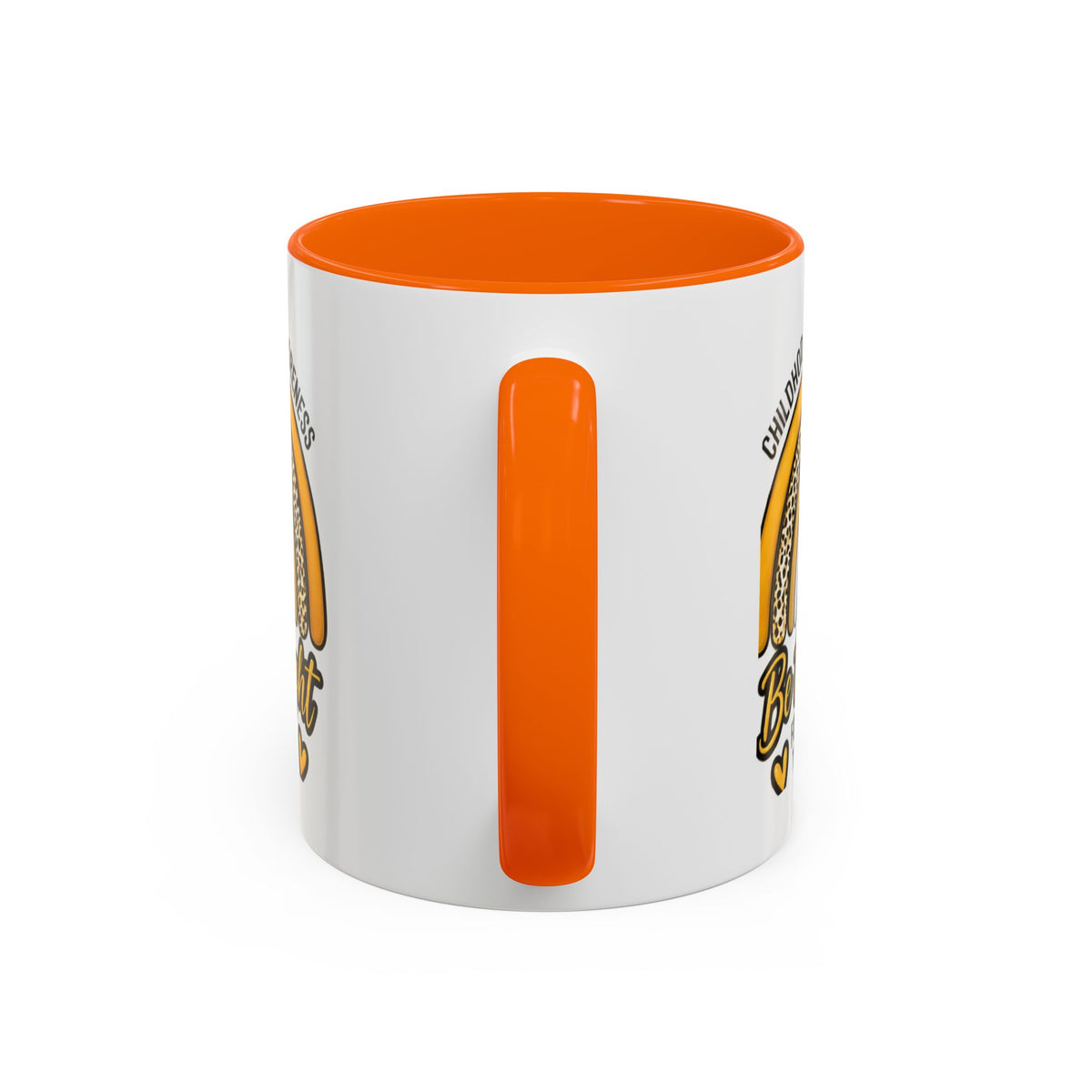 Childhood Cancer Awareness Accent Coffee Mug — "Be the Light" 11/15oz