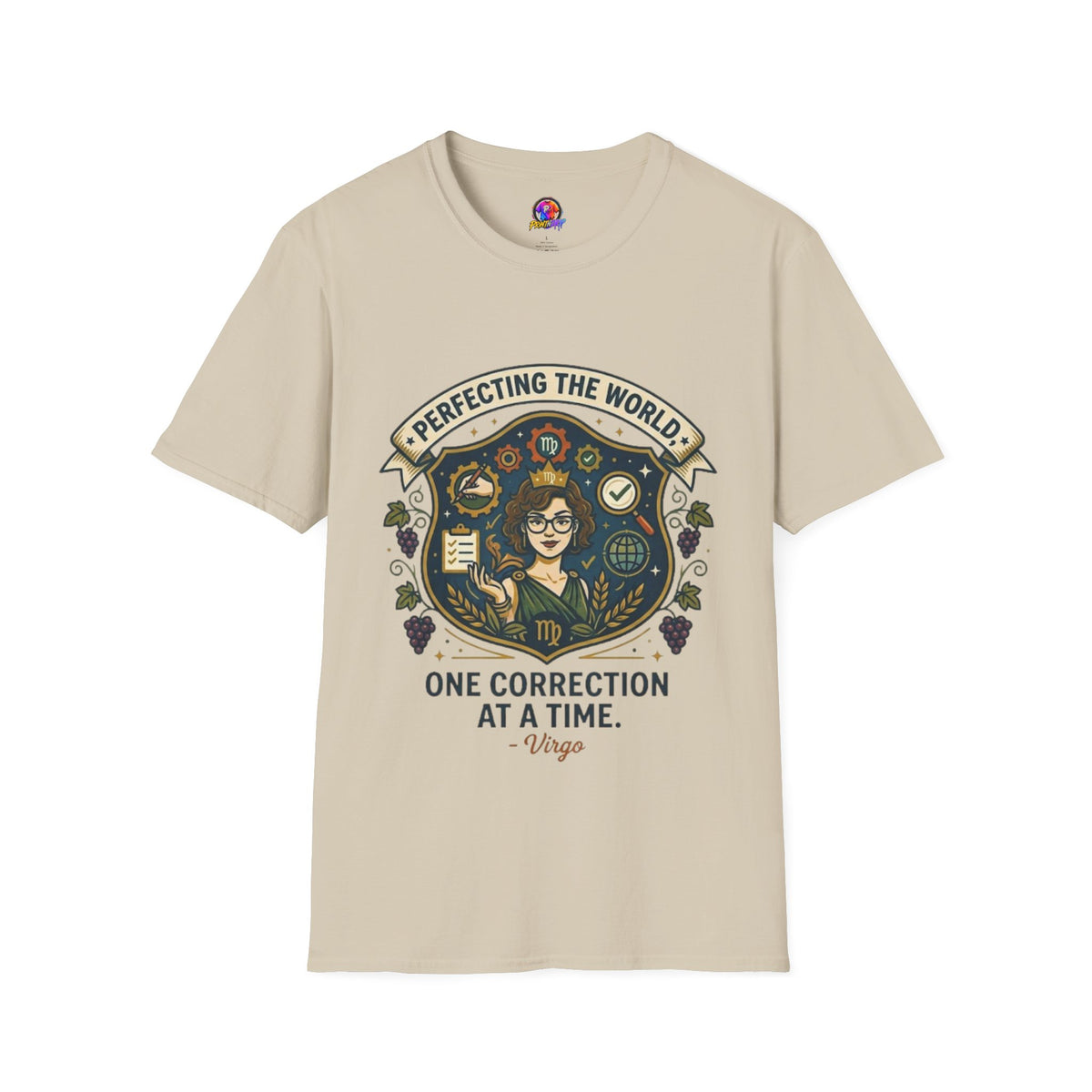 Virgo T‑Shirt — "Perfecting the World One Correction at a Time" Zodiac Tee