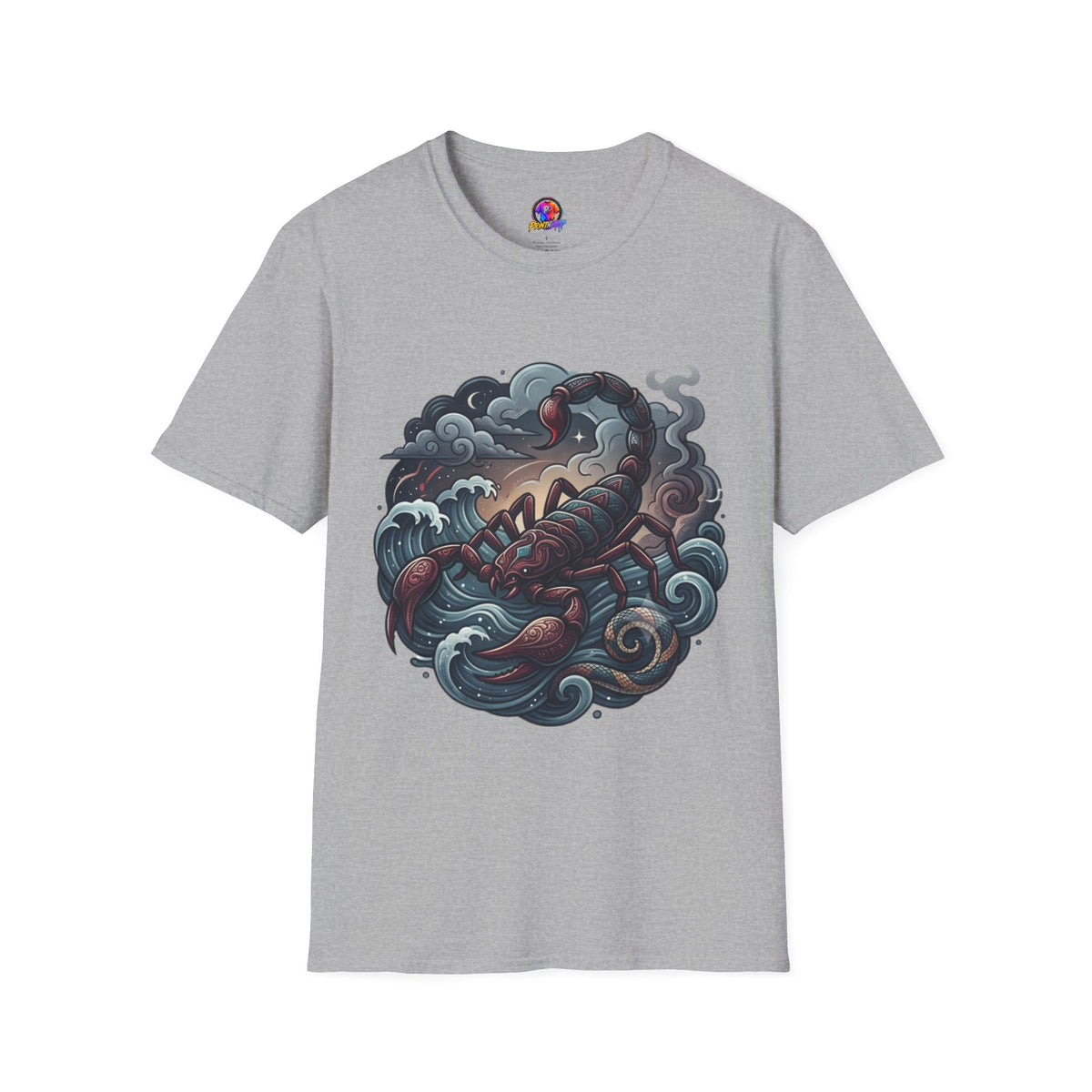 Scorpion Wave T-Shirt — Nautical Tattoo-Inspired Sea Scorpion Design
