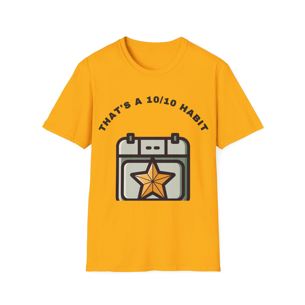 T-Shirt — "That's a 10/10 Habit" Star Patch Graphic Tee - Trending Now - September 2026