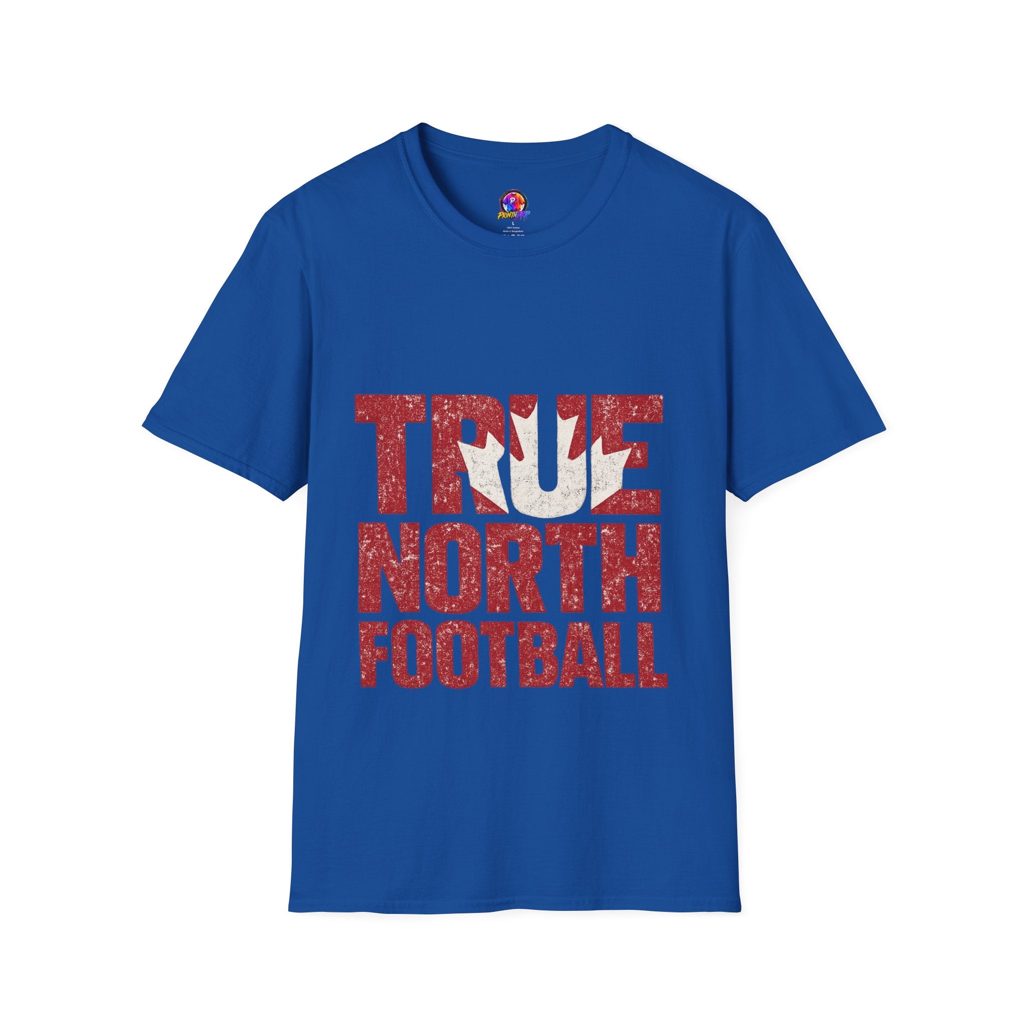 Canada True North Football T-Shirt — Vintage Canadian Leafs Sports Tee