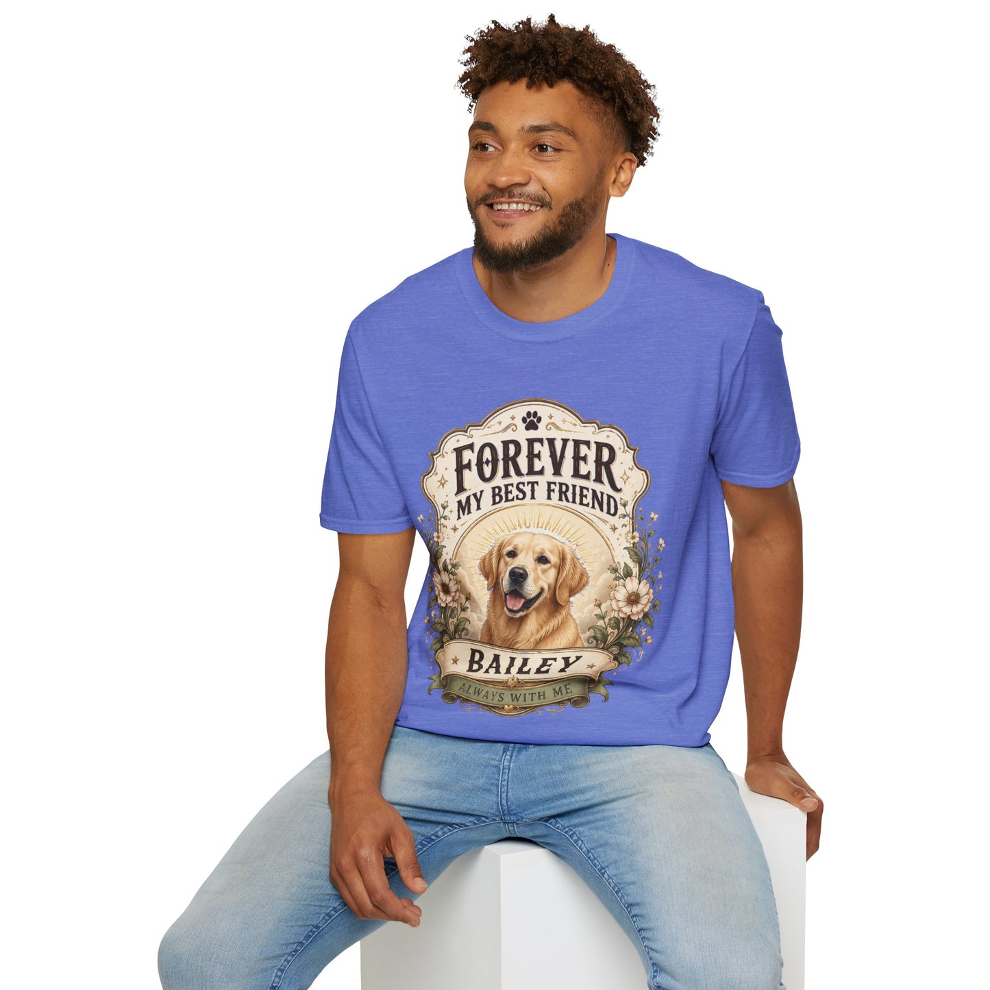 Dog Memorial T-Shirt — "Forever My Best Friend" Personalized Pet Tribute Tee