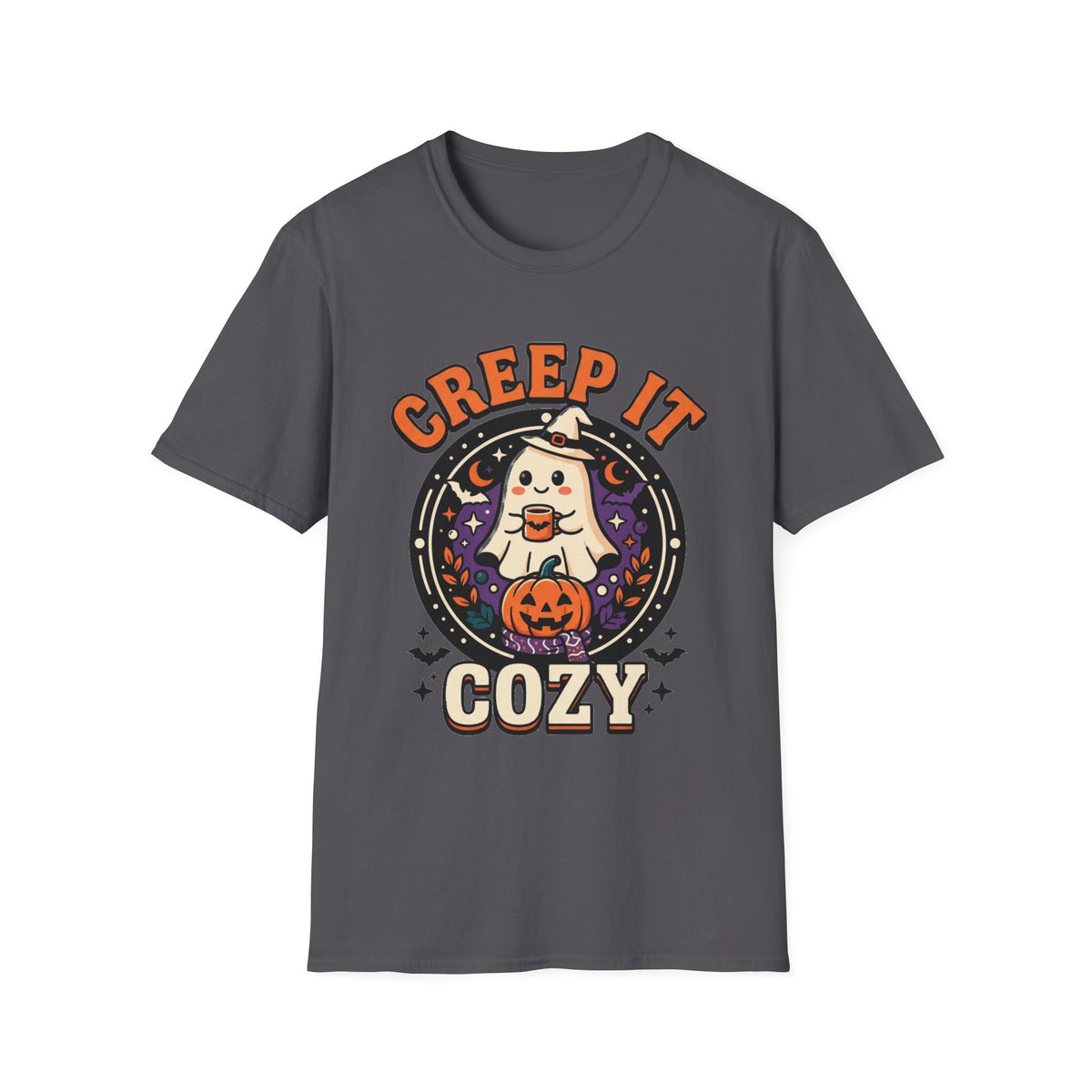 Creep It Cozy T-Shirt — Cute Spooky Ghost Graphic Tee for Halloween & Fall - Trending Now - August 2026