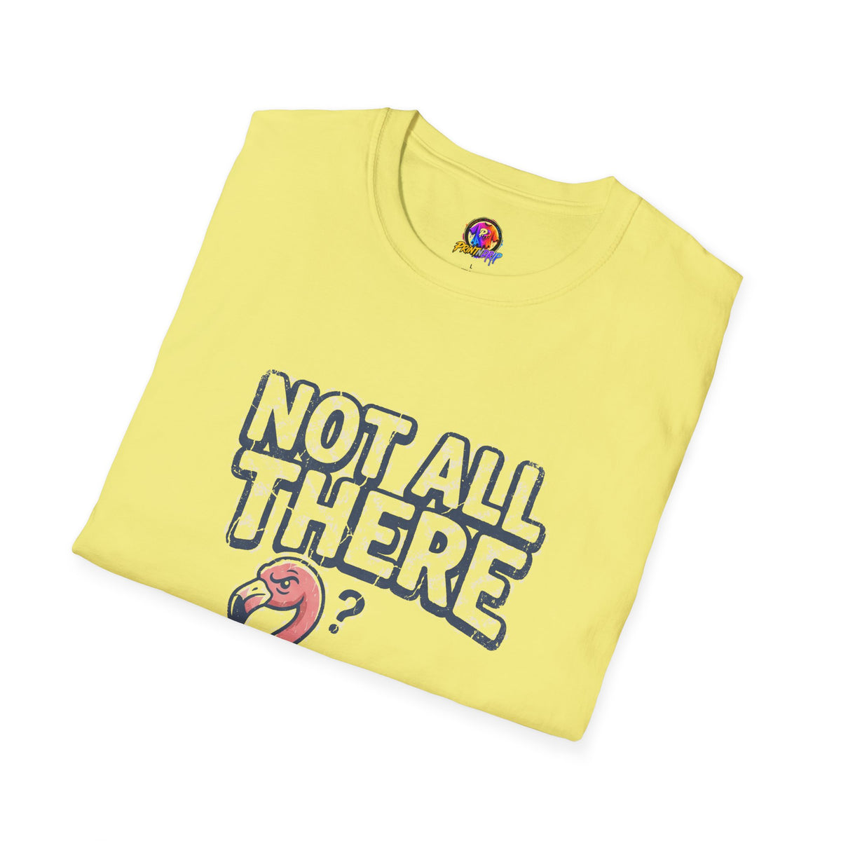 Funny And Witty Not All There Flamingo T-Shirt — Funny Quirky Graphic Tee