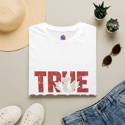 Canada True North Football T-Shirt — Vintage Canadian Maple Leaf Team Tee