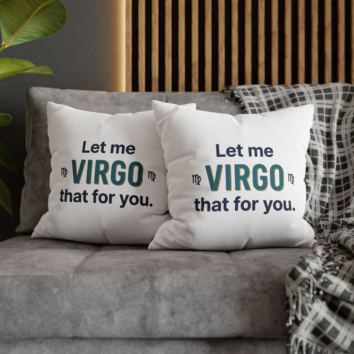 Virgo Pillowcase – "Let Me Virgo That For You" Zodiac Decorative Cushion Cover