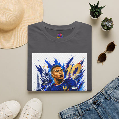 France Mbappé Soccer T-Shirt — #10 Blue Action Portrait Tee
