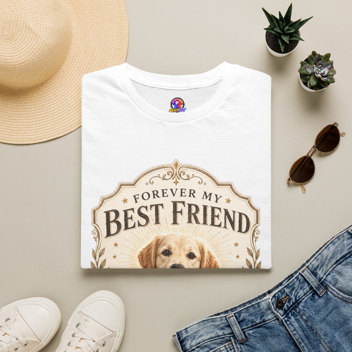 Forever My Best Friend Dog T-Shirt — Personalized Pet Tribute Tee