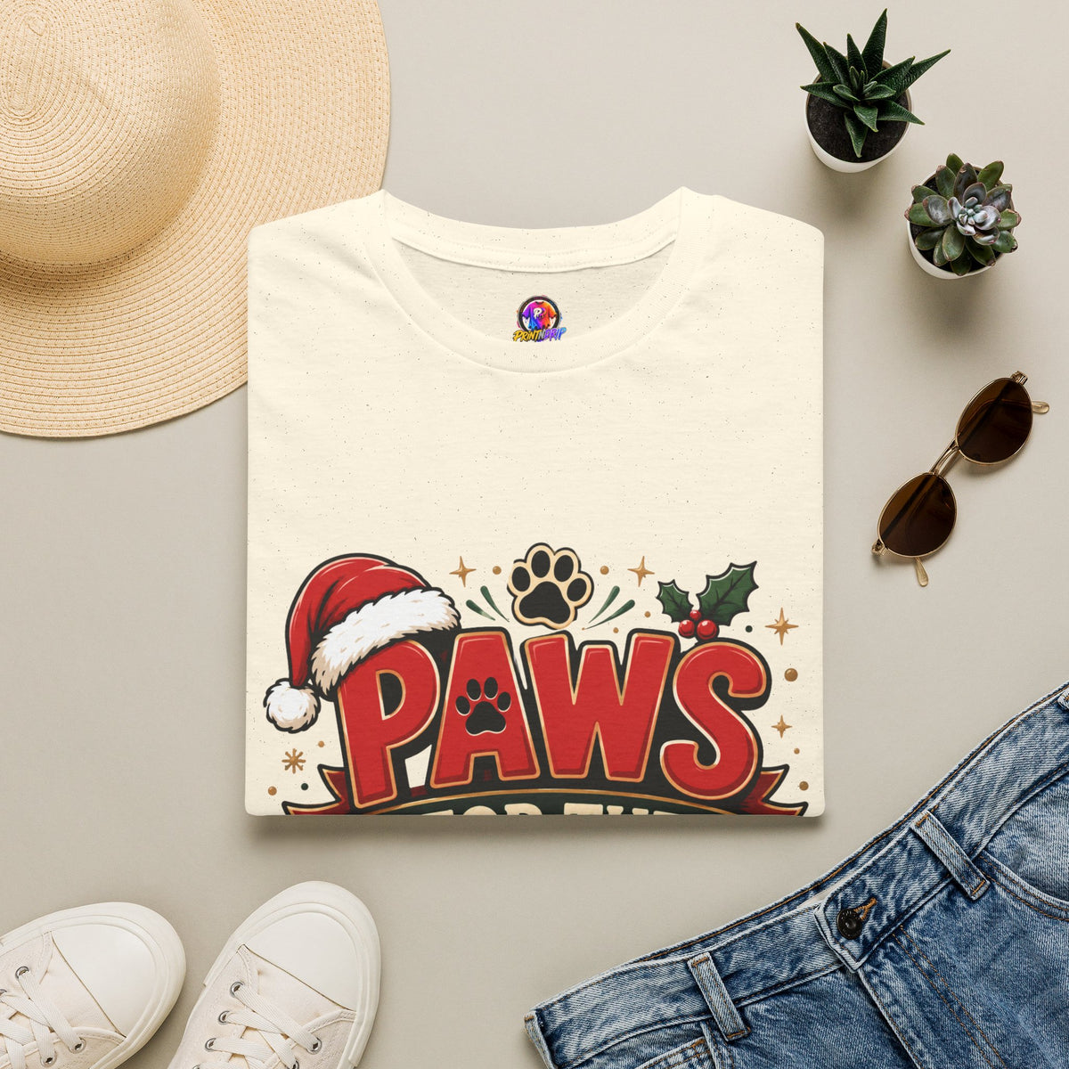 Paws for the Holidays T-Shirt — Festive Christmas Pet Lover Tee