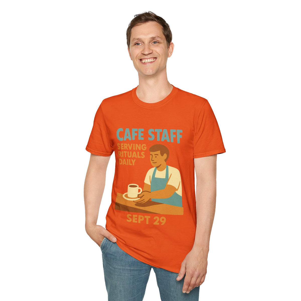 Cafe Staff Serving Rituals Daily National Coffee Day T-Shirt - Trending Now - September 2026