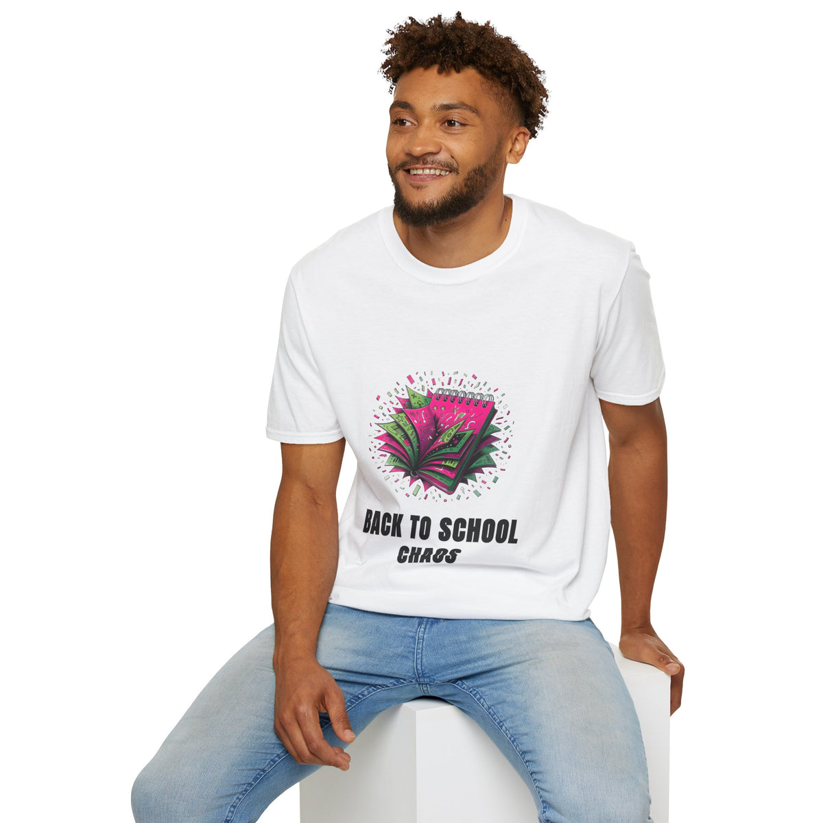 Back to School Chaos T-Shirt — Colorful Notebooks Graphic Tee for Students & Teachers - Trending Now - August 2026