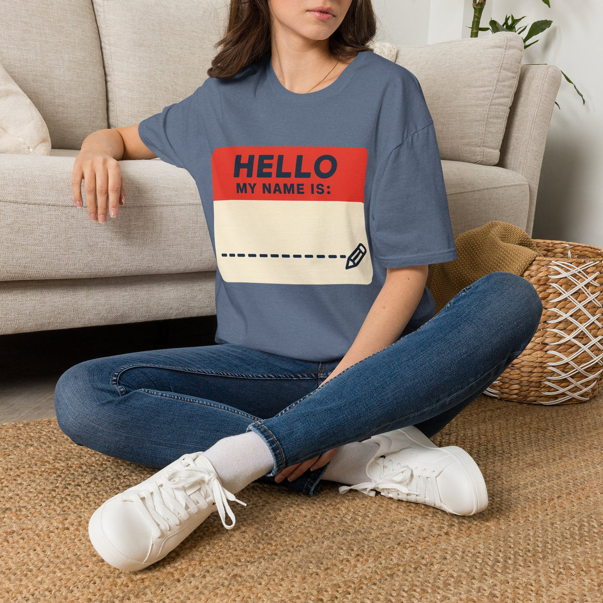 Hello My Name Is Name Tag T-Shirt — Funny Novelty Graphic Tee - Trending Now - August 2026