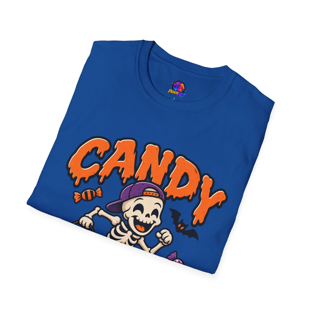 Candy Run Crew T-Shirt — Halloween Skeleton Trick-or-Treat Tee