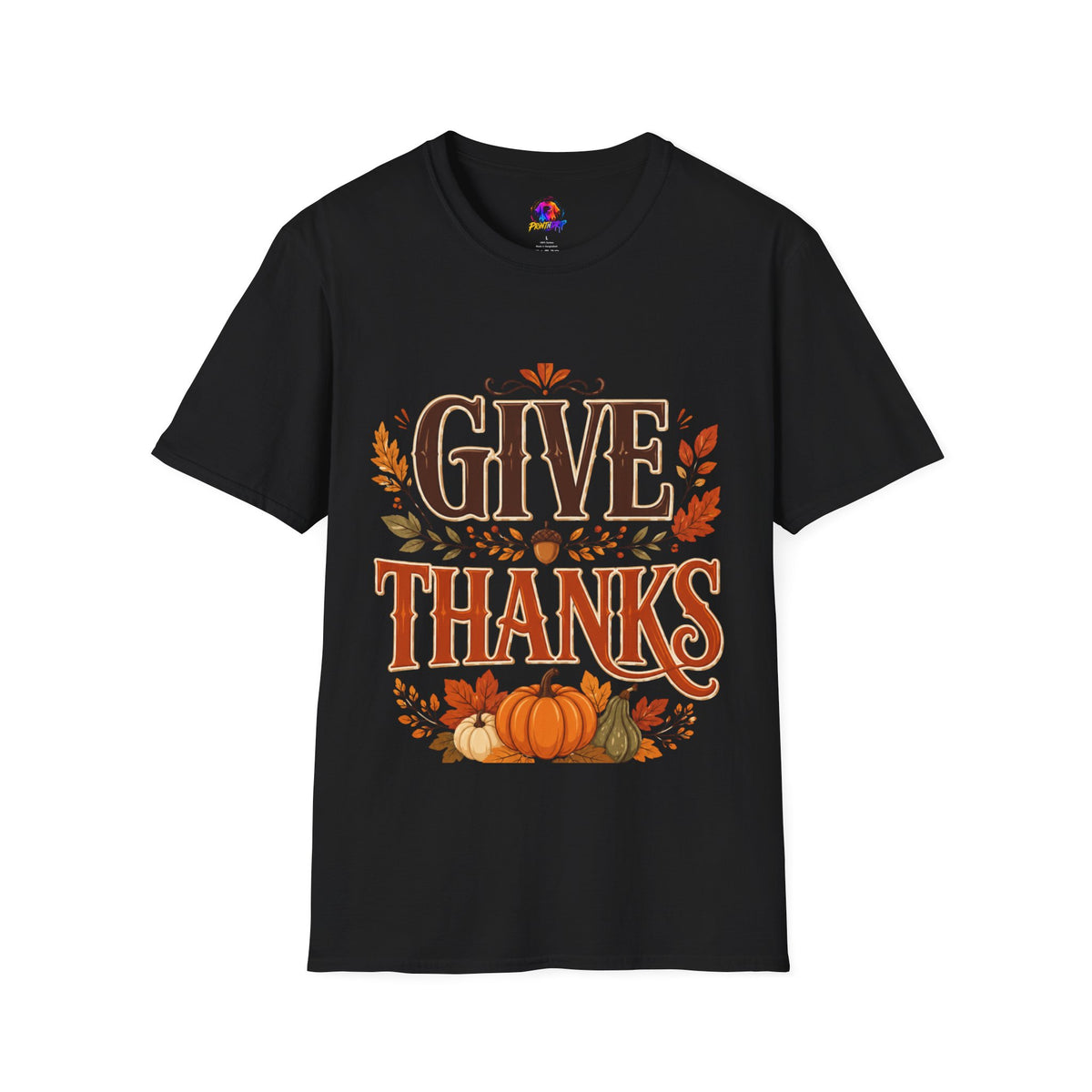Thanksgiving T-Shirt Give Thanks T-Shirt — Autumn Thanksgiving Graphic Tee