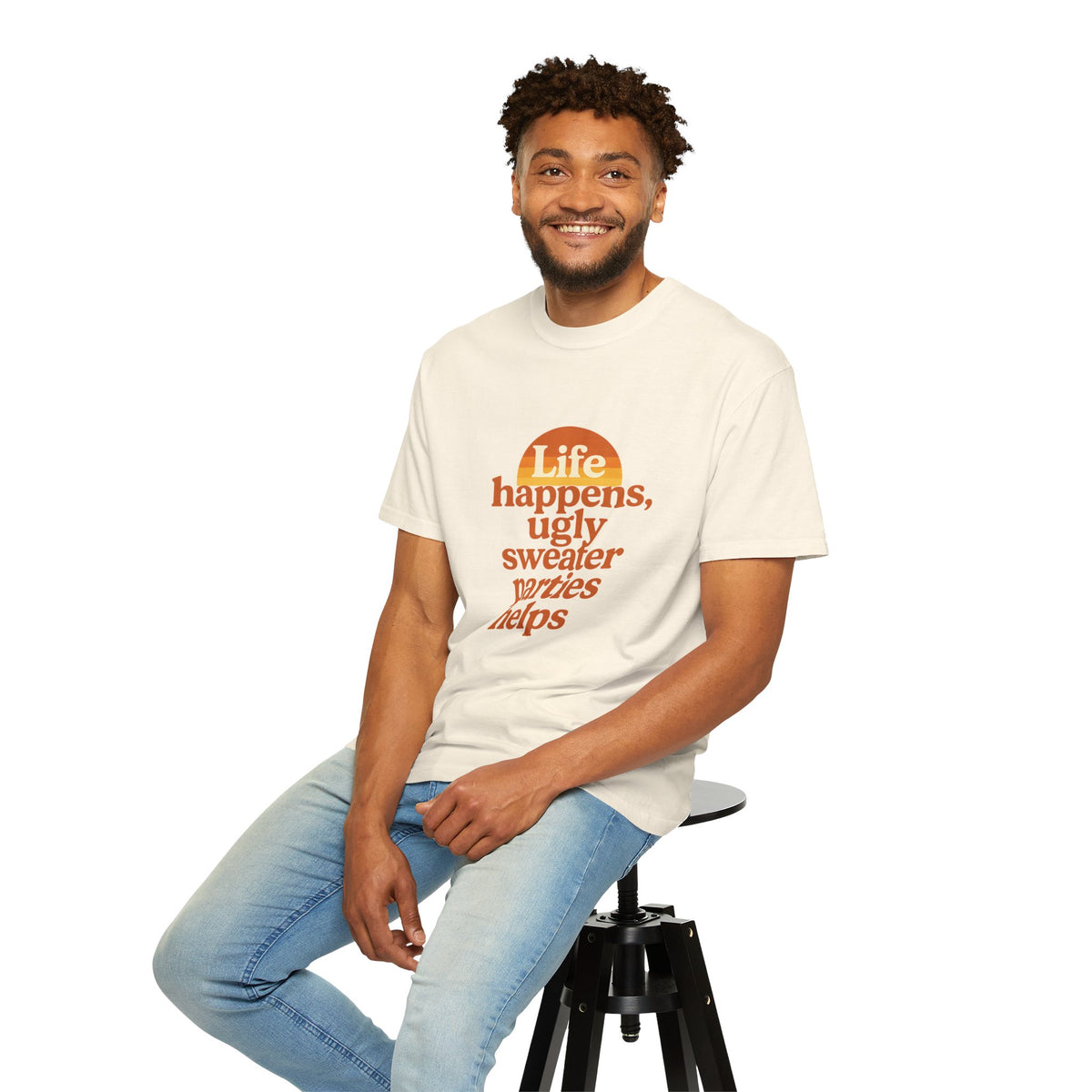 Life Happens Ugly Sweater Parties Helps T-Shirt - Trending Now - October 2026