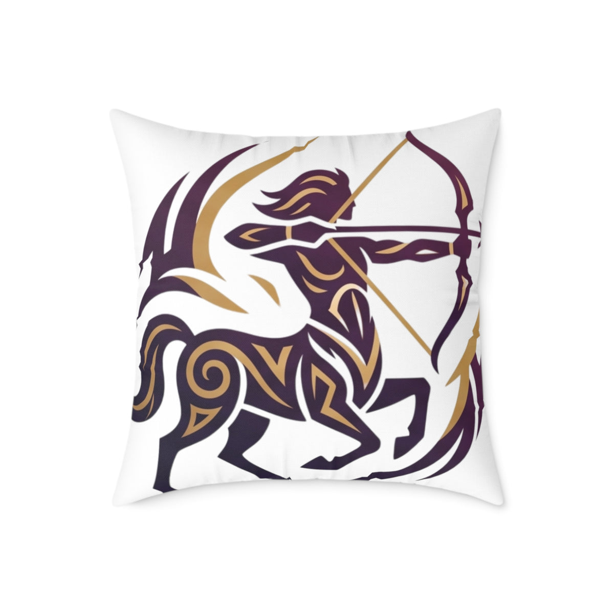Sagittarius Zodiac Archer Square Poly Canvas Pillow