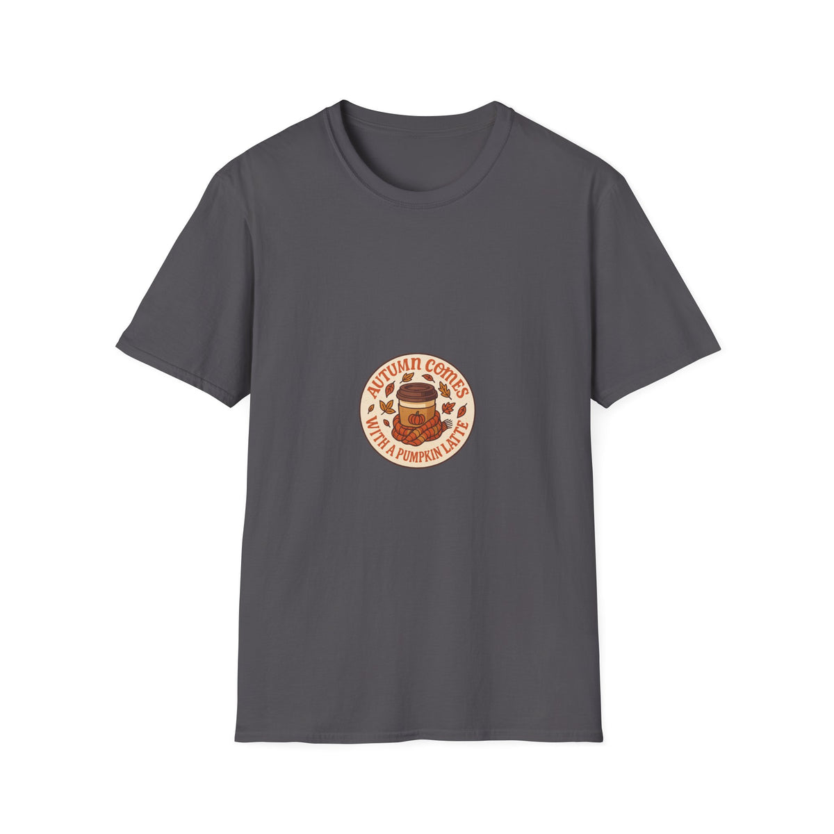Coffee & Pumpkin Patch T-Shirt — "Autumn Coffee: Pumpkin Spice" Fall Cafe Shirt - Trending Now - October 2026