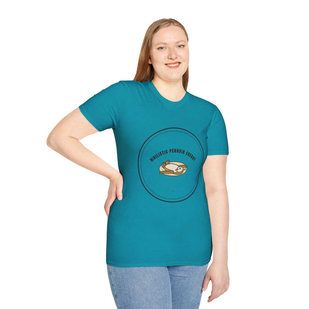 Nihilistic Penguin Energy T-Shirt — Cute Sloth-Like Penguin Graphic Tee - Trending Now - September 2026